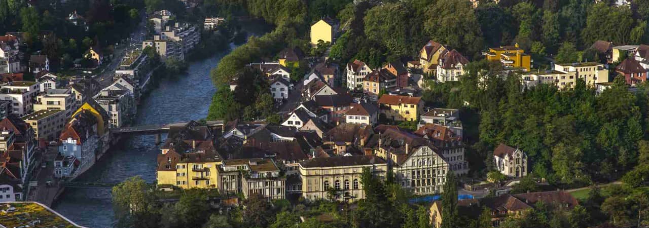 Blick auf das Bäderquartier. 