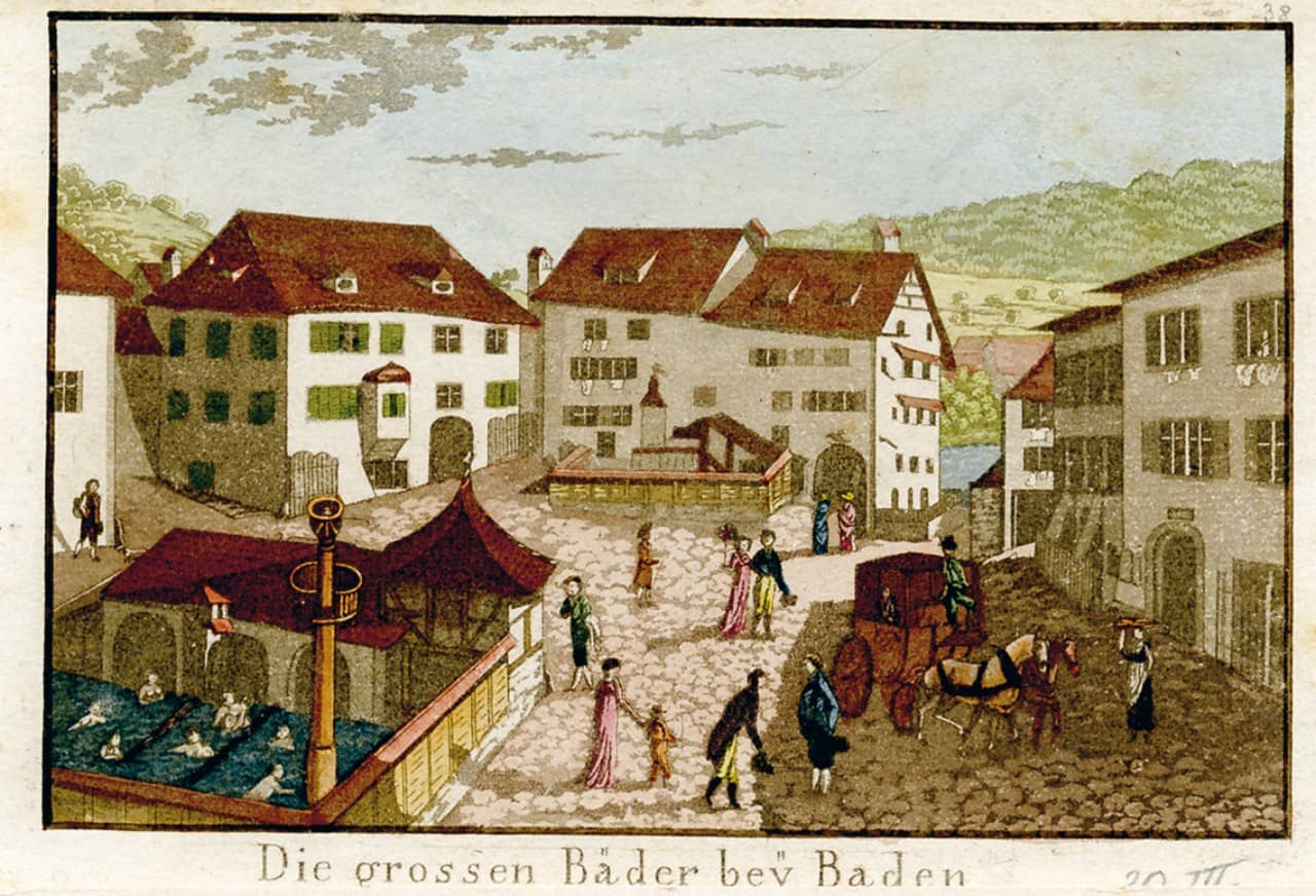 Historische Ansicht des Kurplatzes.