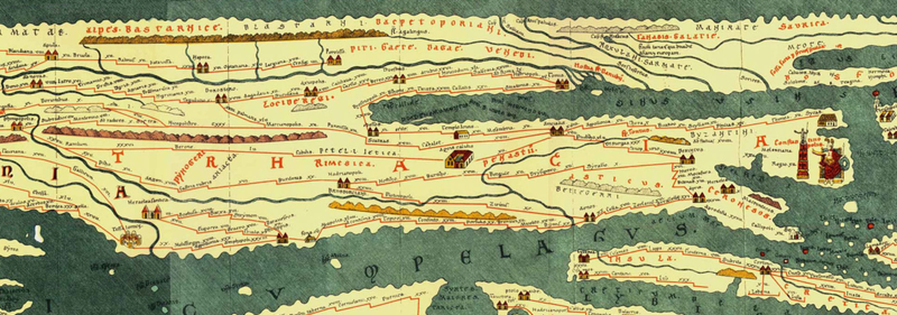 Ausschnitt aus der Tabula Peutingeriana.