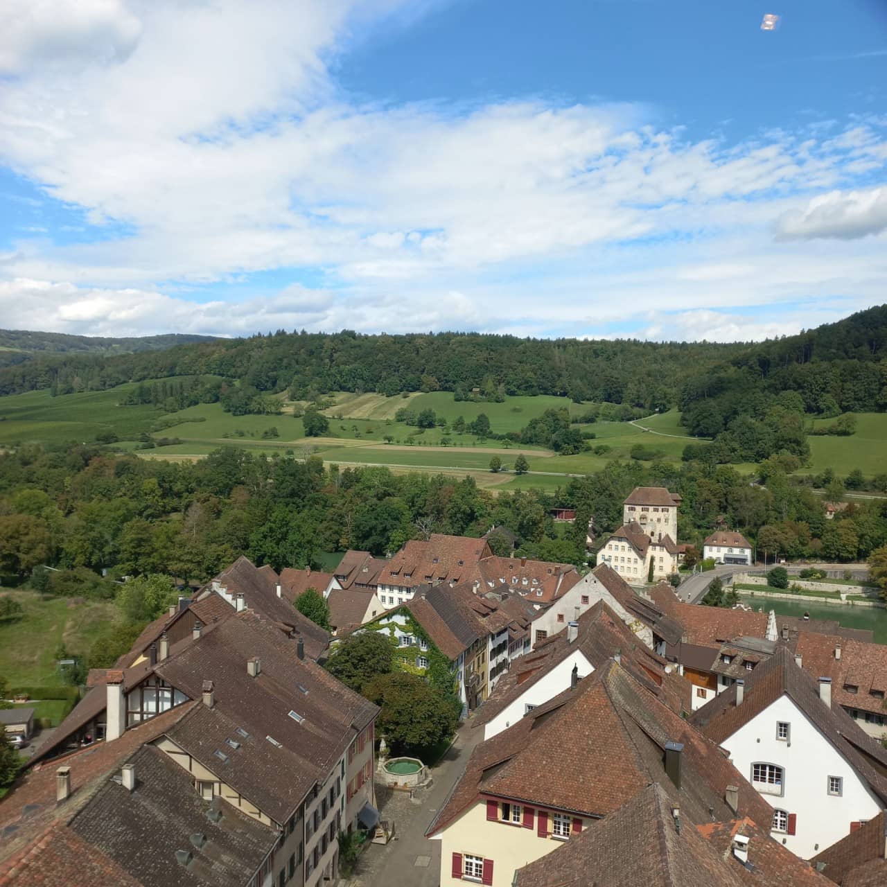 Ausblick vom Turm in Kaiseraugst.