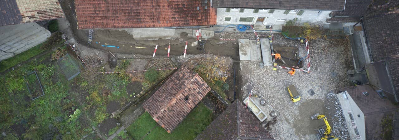 Blick auf die Werkleitungssanierungen.