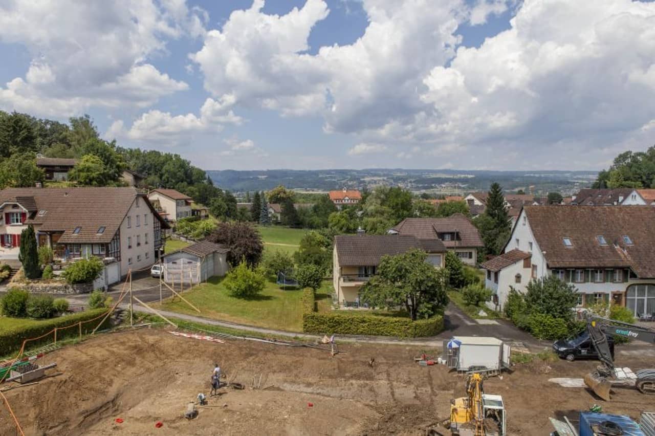 Blick auf die Ausgrabung in Kaisten.