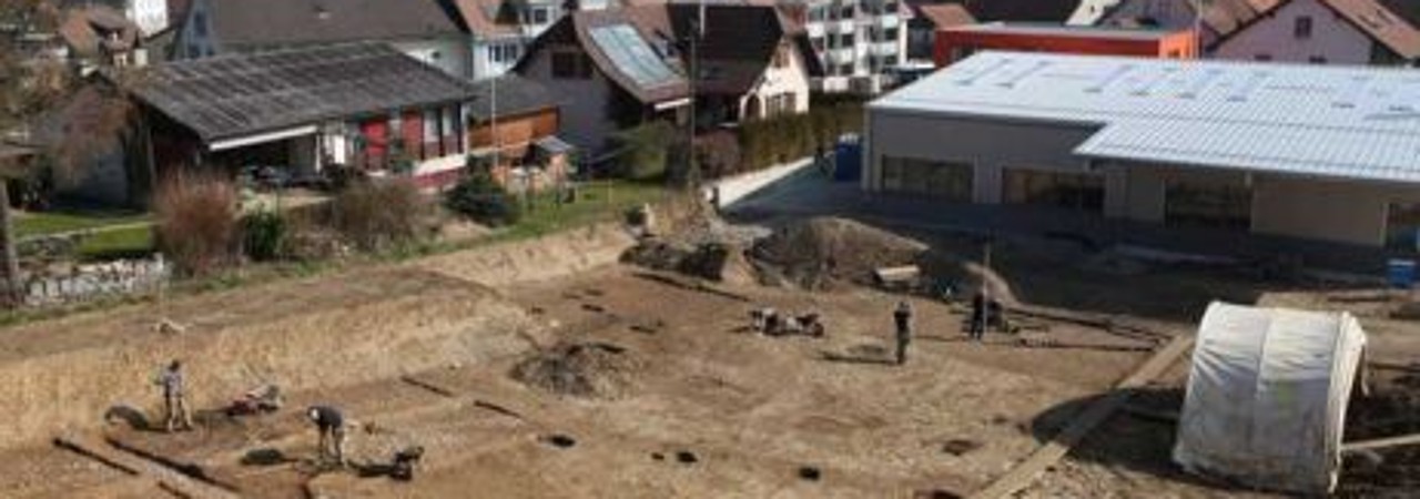 Blick auf die Ausgrabung in Kaisten.
