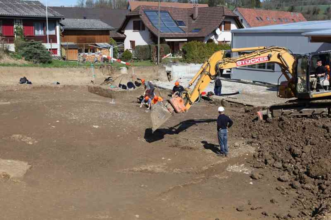 Ausgrabung mit dem Bagger