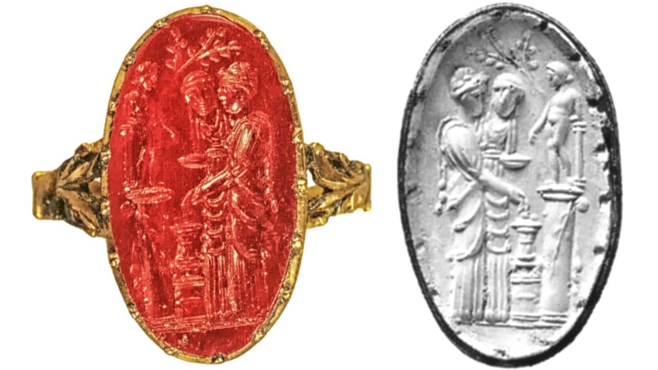 Ring mit Opferszene