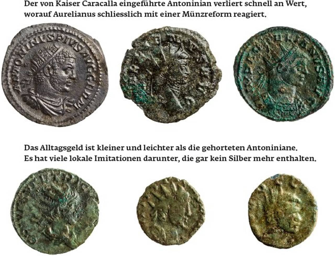 Münzen des 3. Jahrhunderts nach Christus