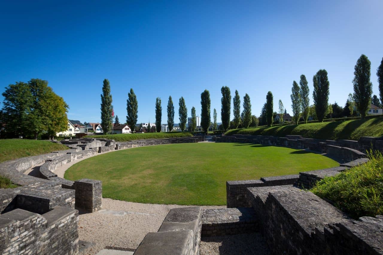 Blick ins römische Amphitheater.