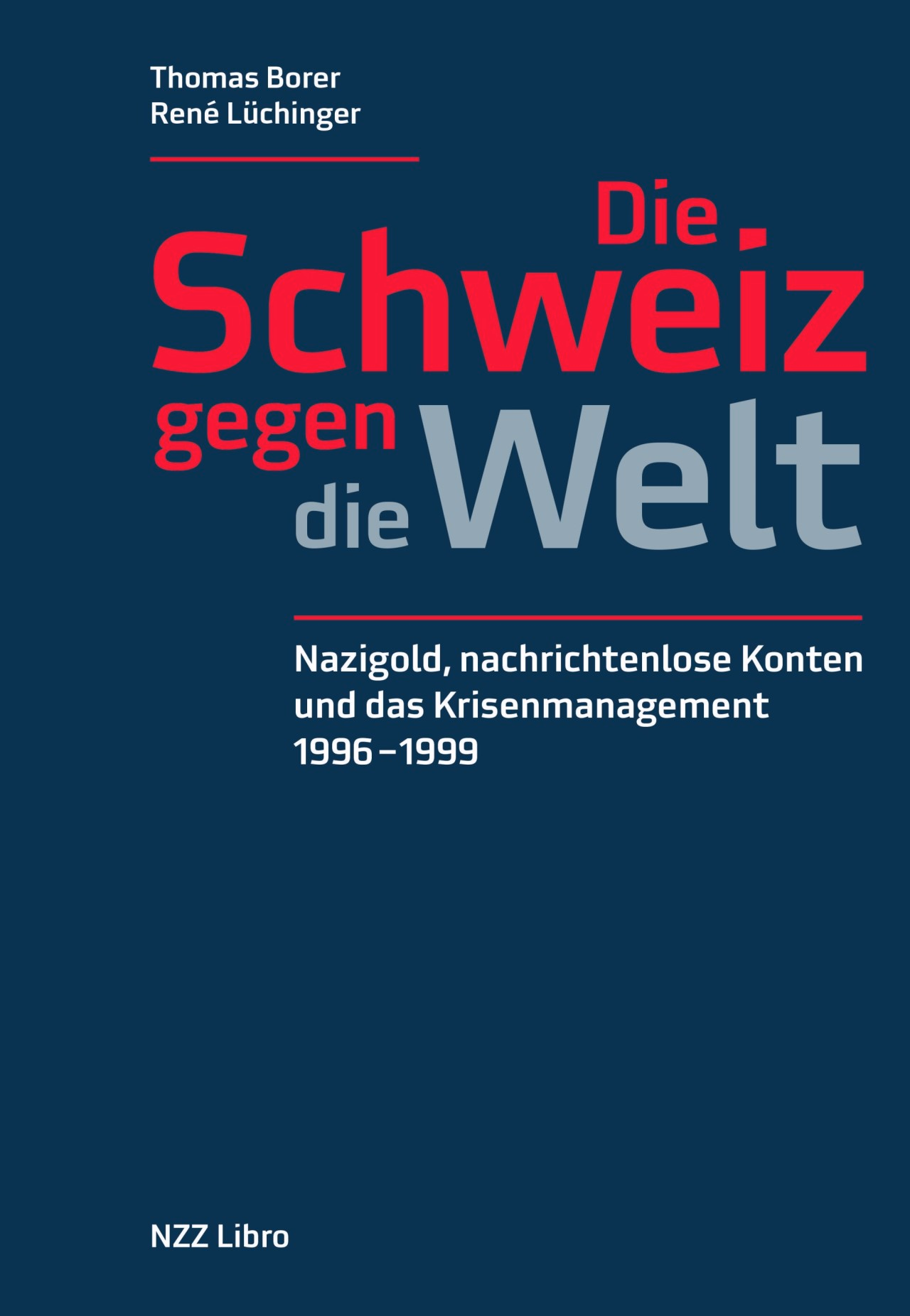 Dunkelblaues Buchcover mit Titel ohne Bild.