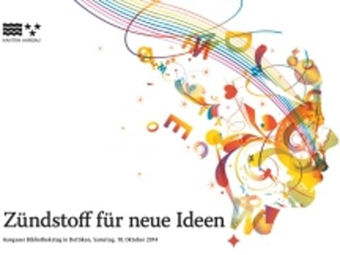 Auf dem Bild sehen Sie die Titelseite der Einladung zum Bibliothekstag 2014 in Dottikon