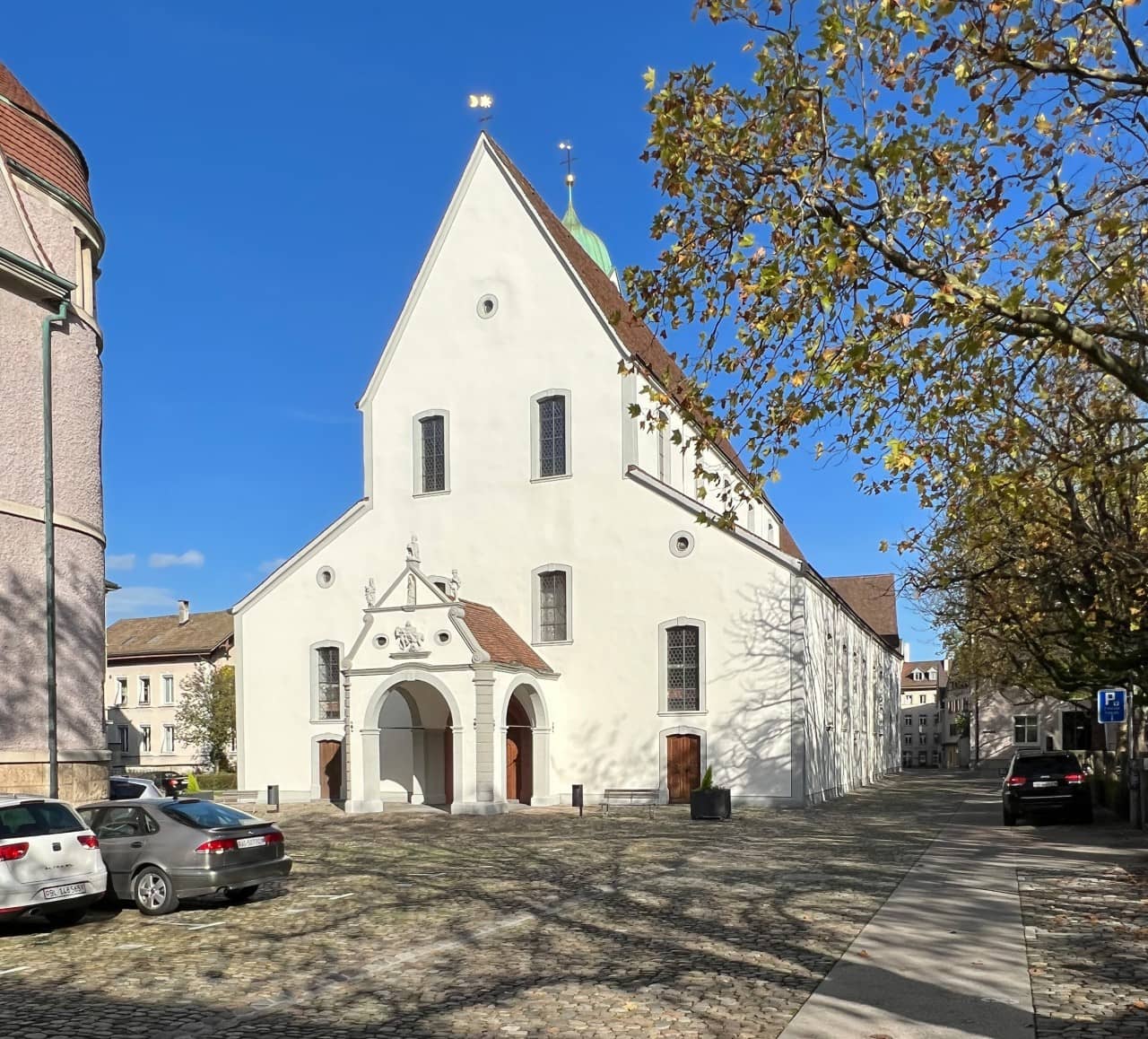 Restaurierte Stiftskirche St. Martin in Rheinfelden.