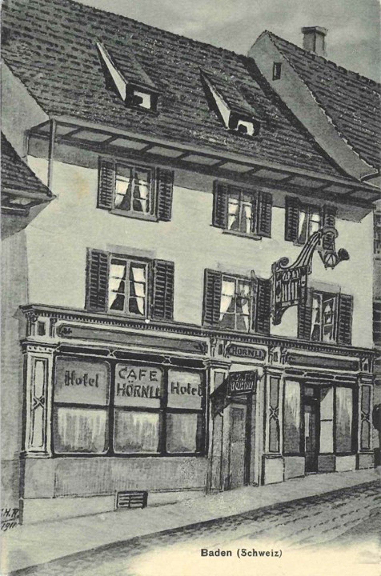 Postkarte des Gasthofs Hörnli, 1911. 