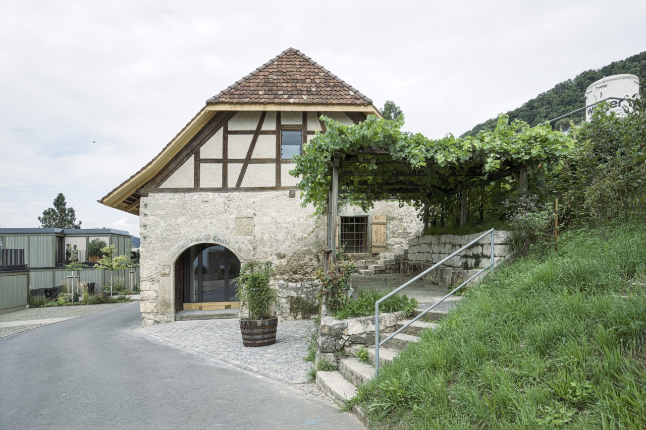 Ostansicht der Trotte in Wettingen.