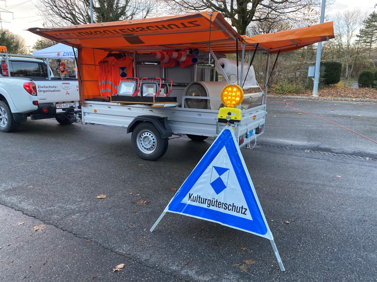 Einsatzanhänger Kulturgüterschutz (Beispiel Zivilschutzorganisation Oberes Fricktal).