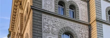 Sgraffito-Fassade des Museums Zofingen. 