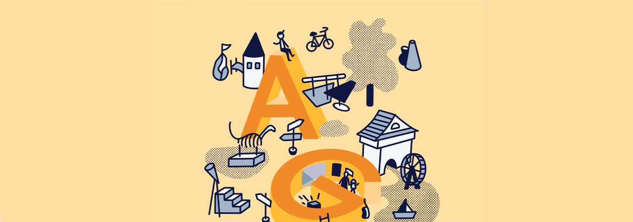 Banner der Aktion Eingeladen mit verschiedenen Illustrationen zum Thema Kultur im Kanton Aargau.