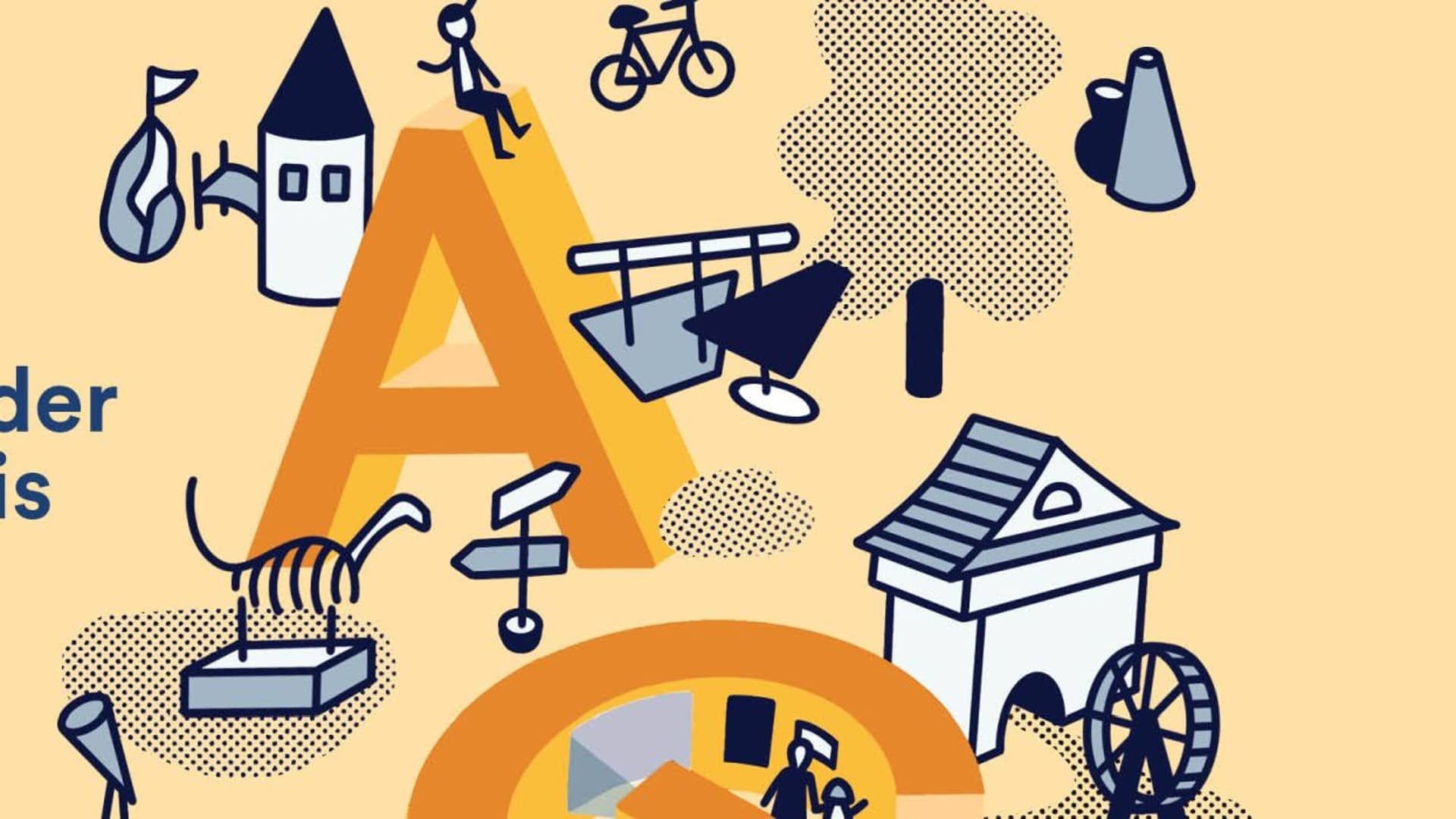 Banner der Aktion Eingeladen mit verschiedenen Illustrationen zum Thema Kultur im Kanton Aargau. Darauf folgender Schriftzug: Als Neuzuzügerin oder Neuzuzüger zwei Mal gratis ins Museum!