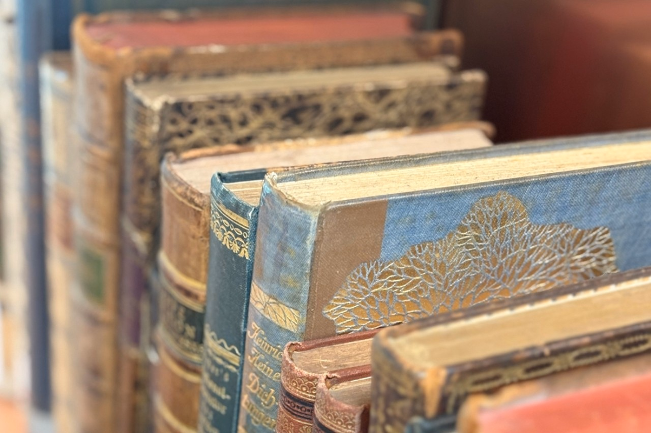 Buchreihe mit farbigen Einbänden.