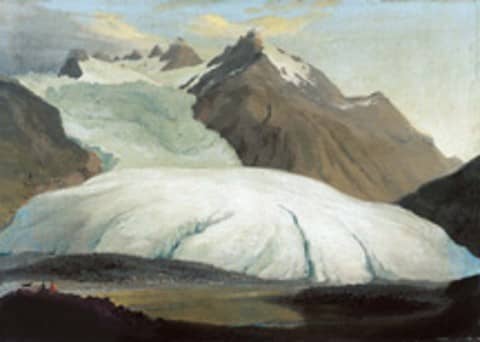 Painting of the rhone glacier