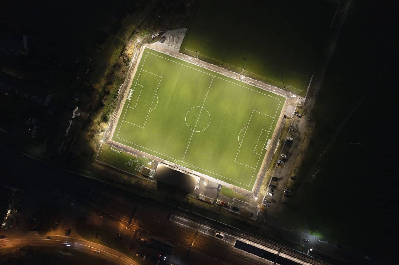 Fussballfeld von oben