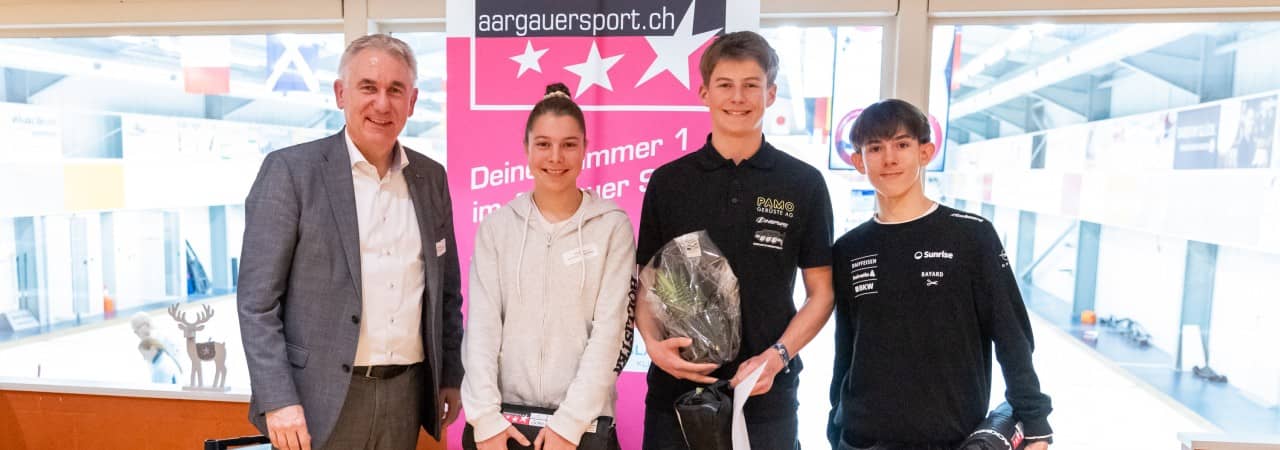 Jules Kasper, Shana Huber, Leo Saravia am Nachwuchsanlass 2024