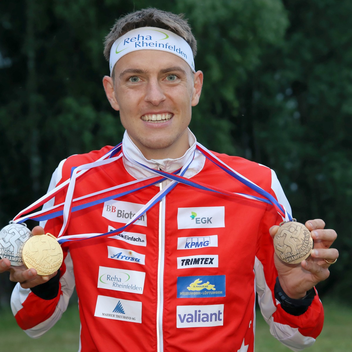 Matthias Kyburz mit drei Medaillen