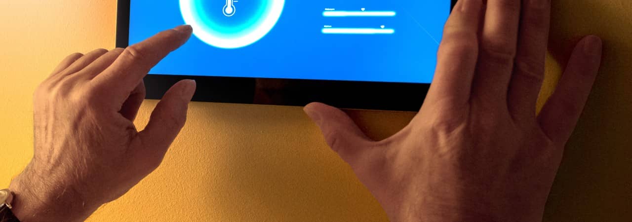 Bildschirm Anzeige der Raumtemperatur
