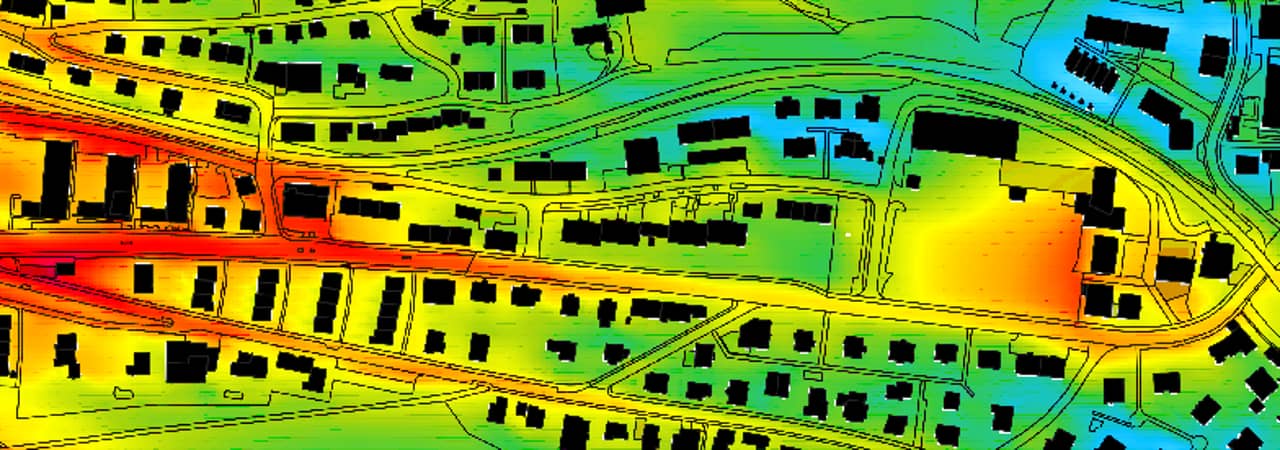 Screenshot aus dem Kapitel "4.1.3 Auskühlung Nacht" des technischen Berichts zur Stadtklimaanalyse Baden Oberstadt.
