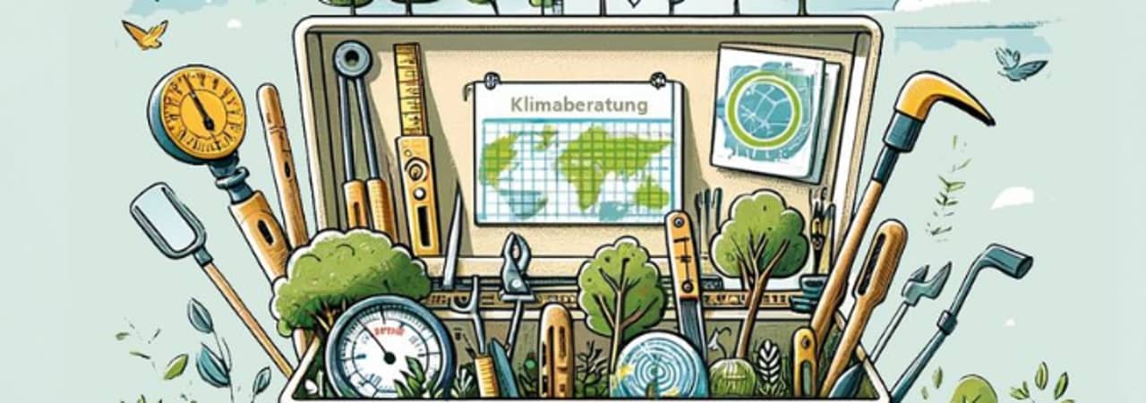 Koffer mit Werkzeugen sinnbildlich für Klimaberatung