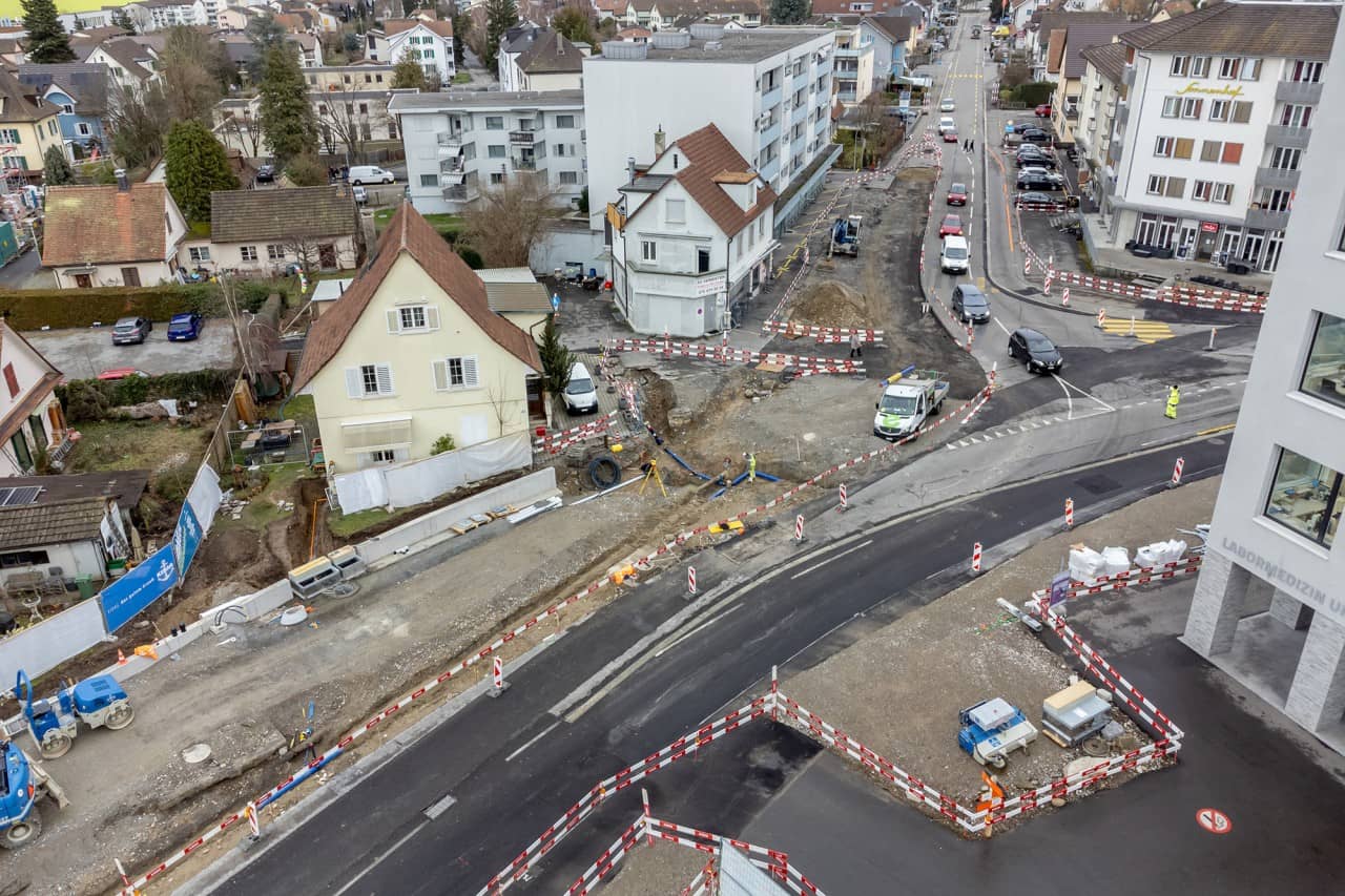 Blick auf die Baustelle des Teilprojekts 2