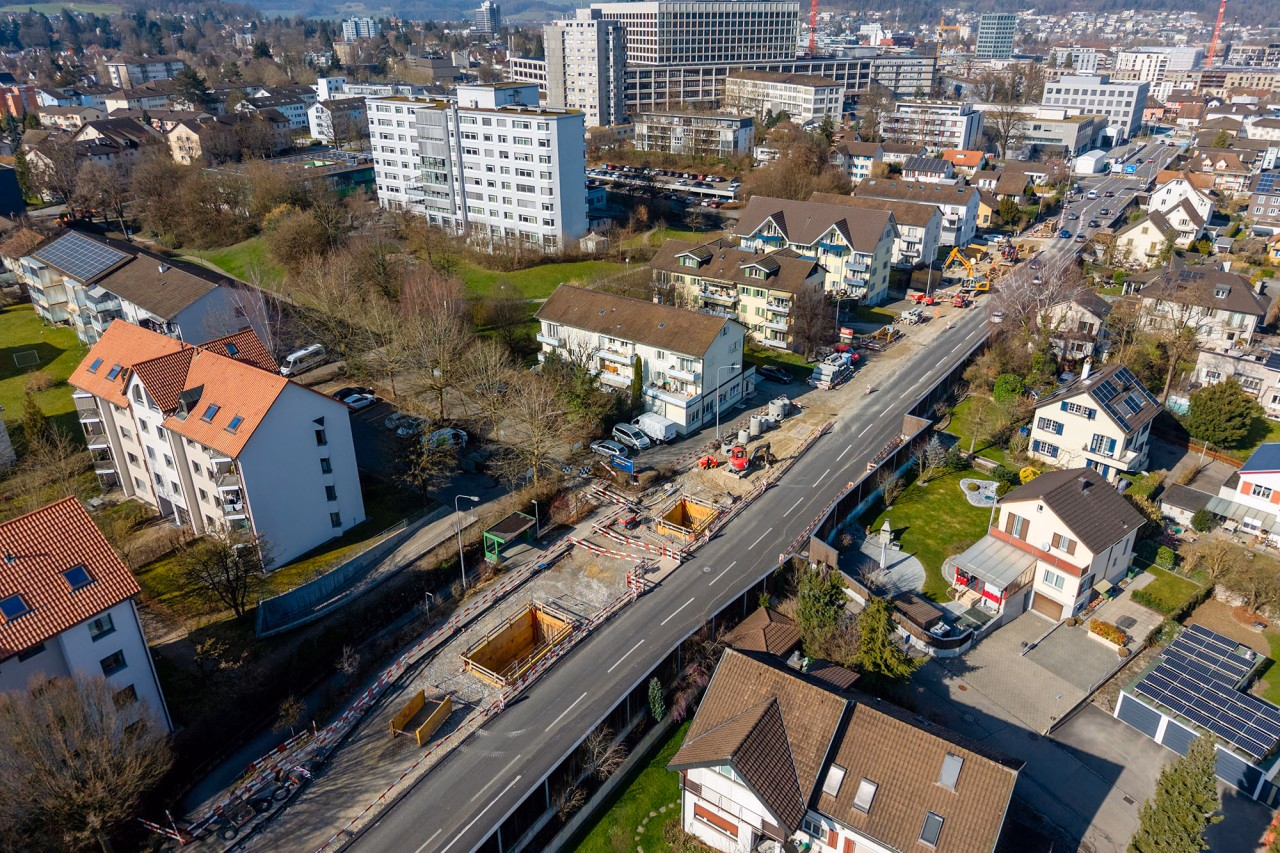 Drohnenaufnahme Tramstrasse