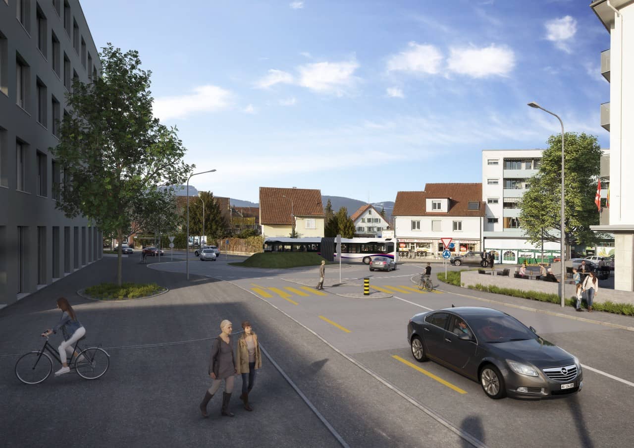 Visualisierung Suhrerstrasse Aarau.