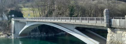 Aarebrücke von der Seite Aarburg aufgenommen