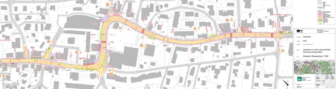 Situationsplan Abschnitt Mitte