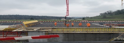Betonieren der ersten Tunneldecke am 14. Dezember 2018