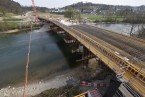 Foto zeigt die neue Reussbrücke in Mellingen, Stand 29.03.2022