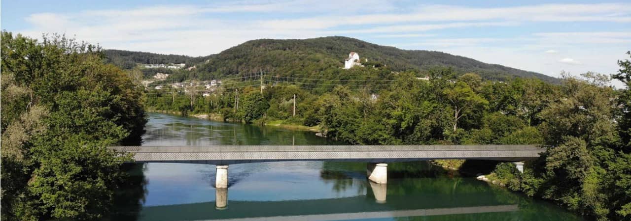 Visualisierung der neuen Aarebrücke Wildegg