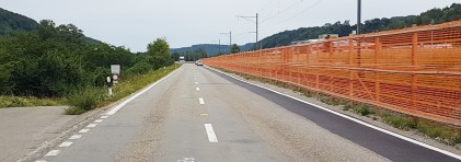 Schutzzaun entlang SBB-Trasse und prov. Verbreiterung für einspurige Verkehrsführung