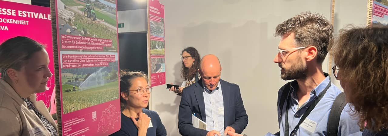 Ausstellung zum Abschluss des Pilotprogramms "Anpassung an den Klimawandel" des BAFU in Bern