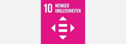 Logo SDG 10: Weniger Ungleichheiten