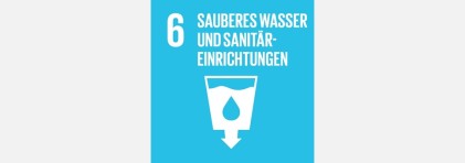 Logo SDG 6: Sauberes Wasser und Sanitäreinrichtungen
