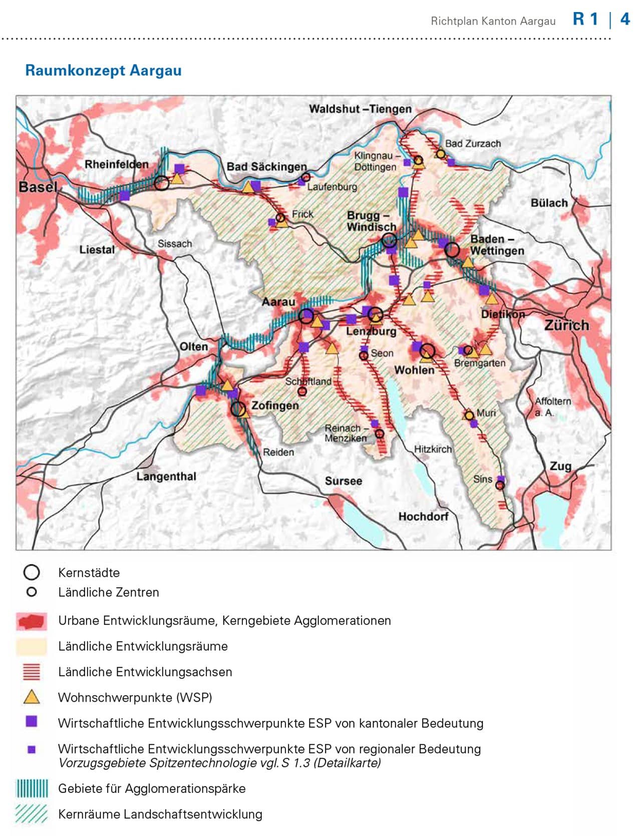 Mit dem Raumkonzept Aargau werden die Grundzüge der angestrebten räumlichen Entwicklung festgelegt.