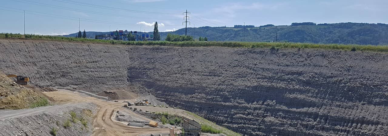 Foto des Materialabbaugebiets Lugibachtal in Wettingen und Würenlos.