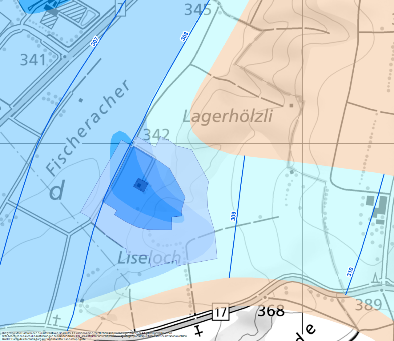 Ausschnitt aus der Grundwasserkarte