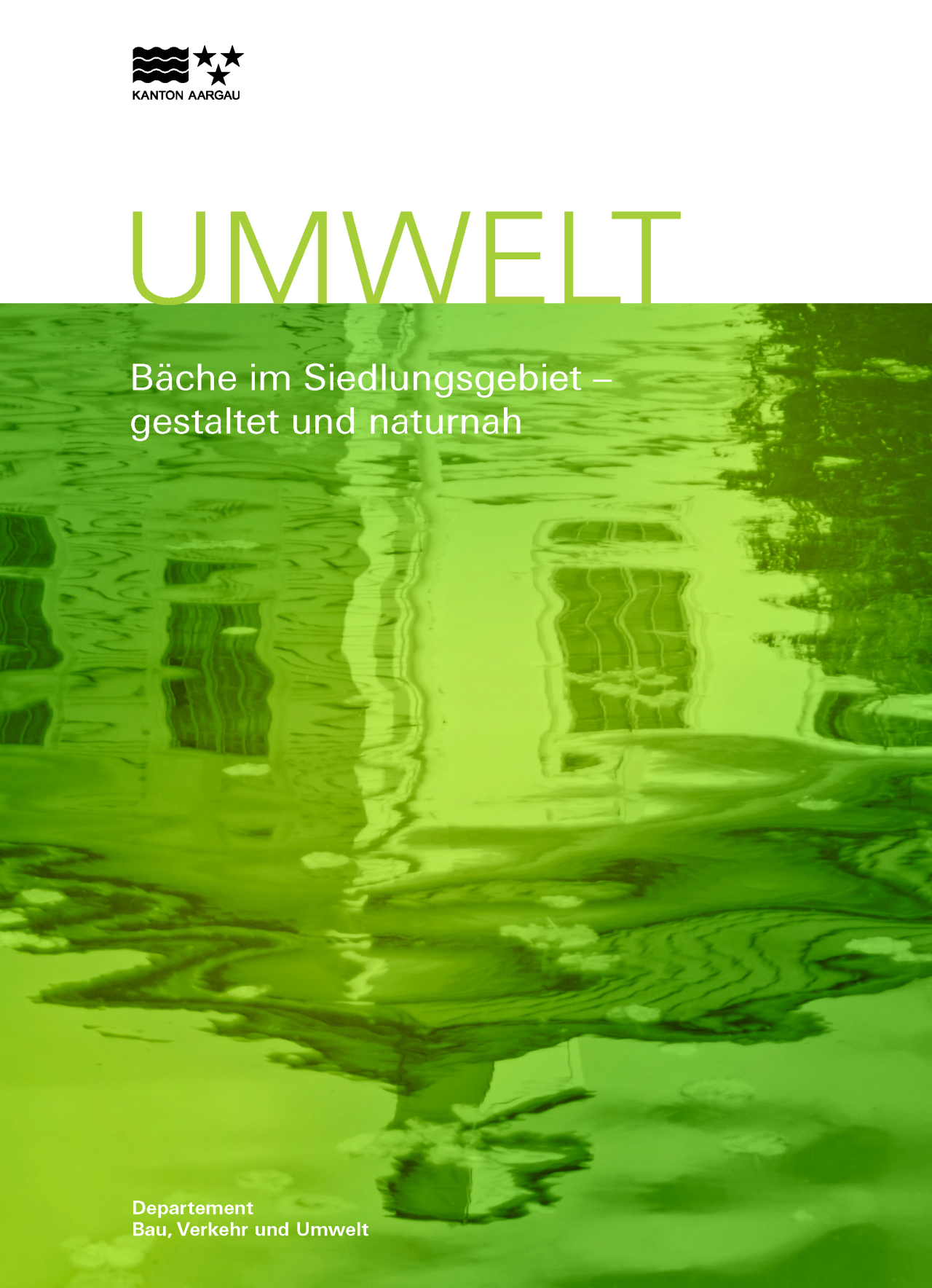 Cover der Publikation "Bäche im Siedlungsgebiet"