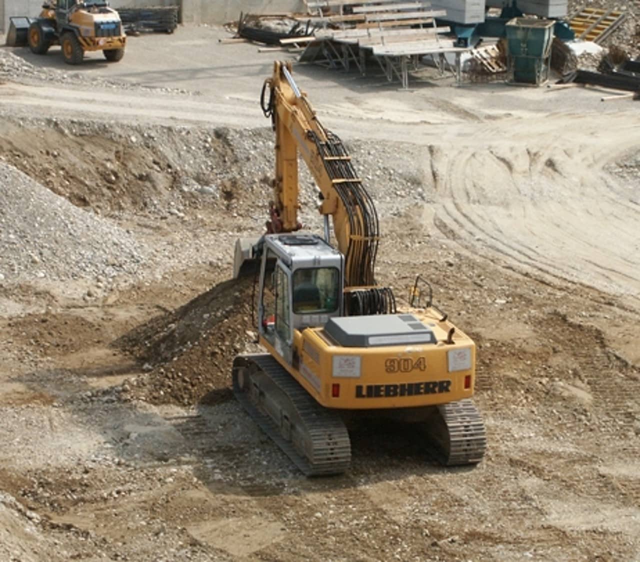 Typische Offroad-Maschine (Baumaschine) im Einsatz