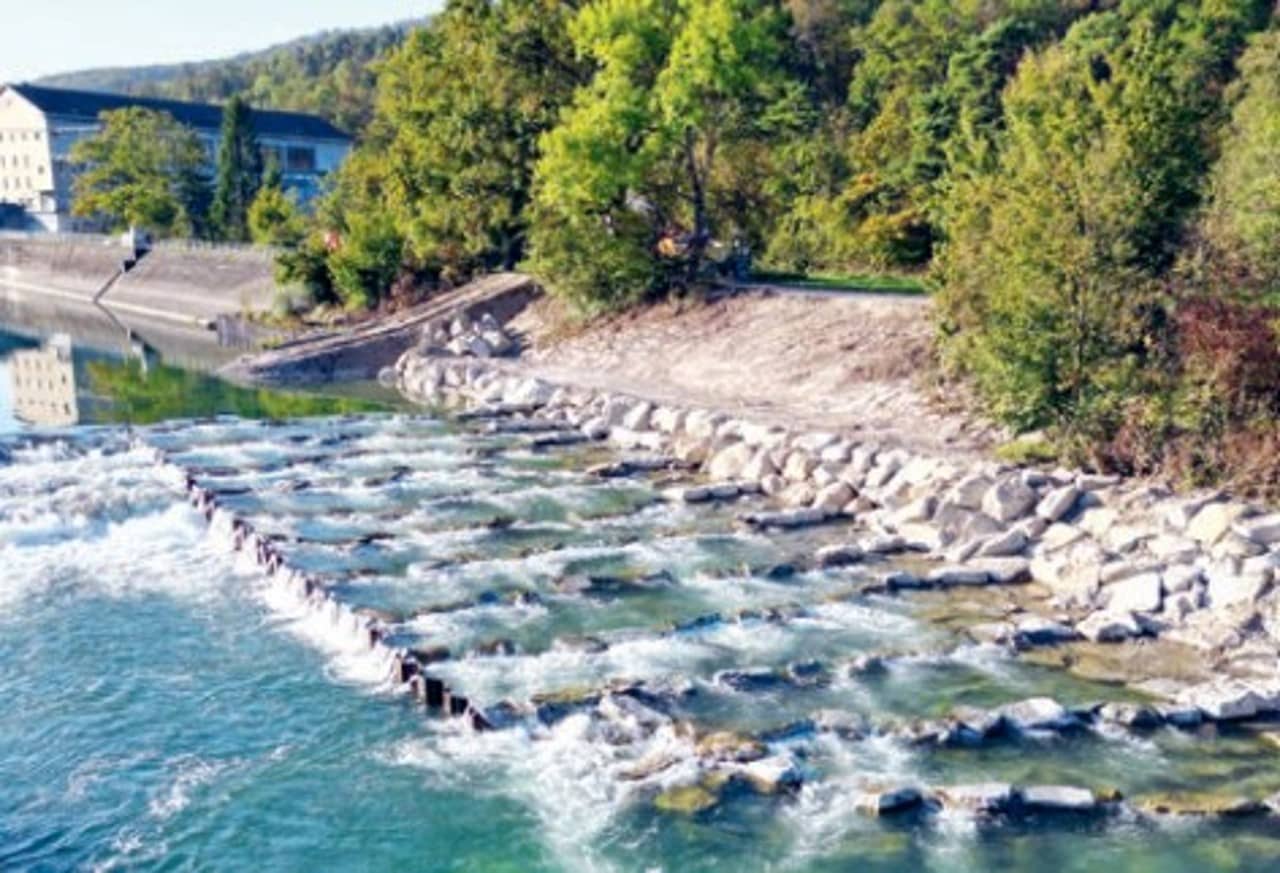 Die Foto zeigt den neu erstellten Beckenpass beim Kraftwerk Rupperswil 