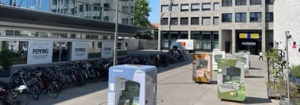 Ausstellung ökologische Infrastruktur auf dem Bahnhofplatz in Aarau 