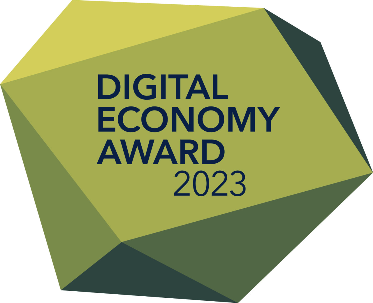 Goldener Award mit der Aufschrift "Digital Economy Award 2023"