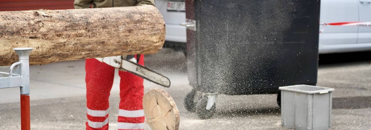 Arbeiten mit der Kettensäge