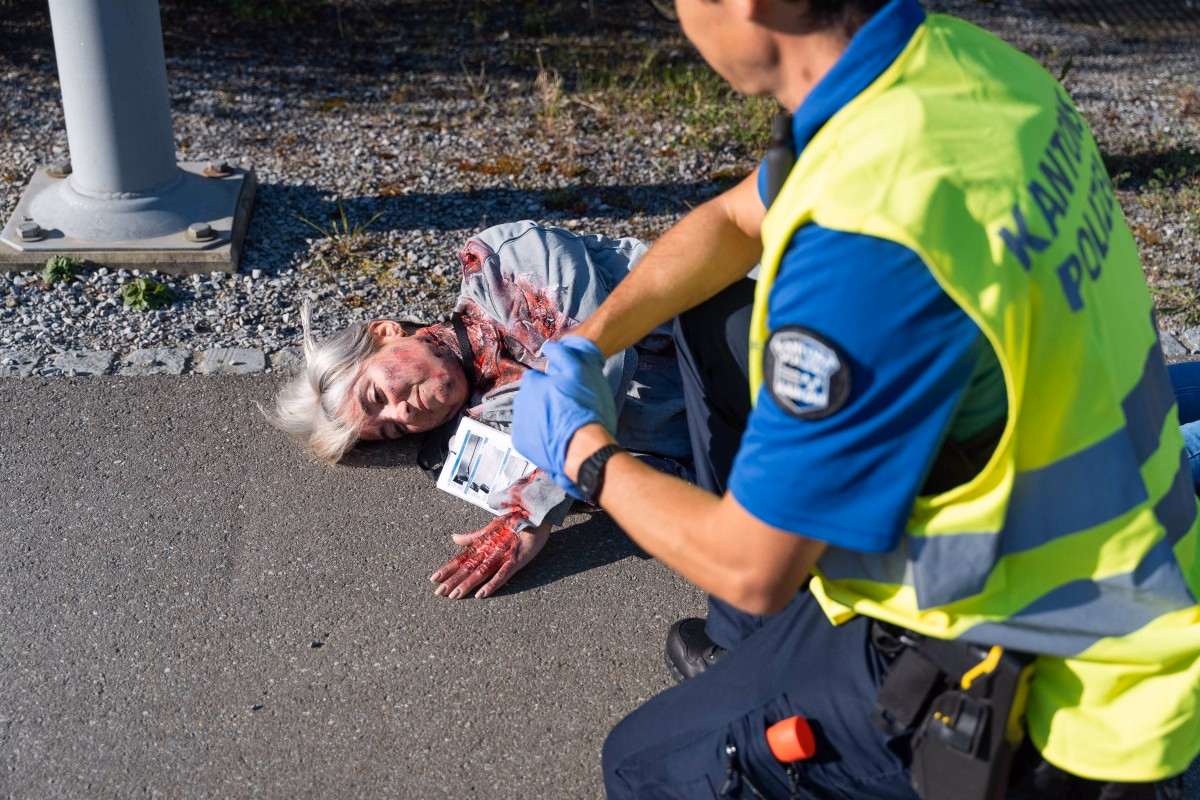 Medienbild der Bevölkerungsschutzübung Traktion.